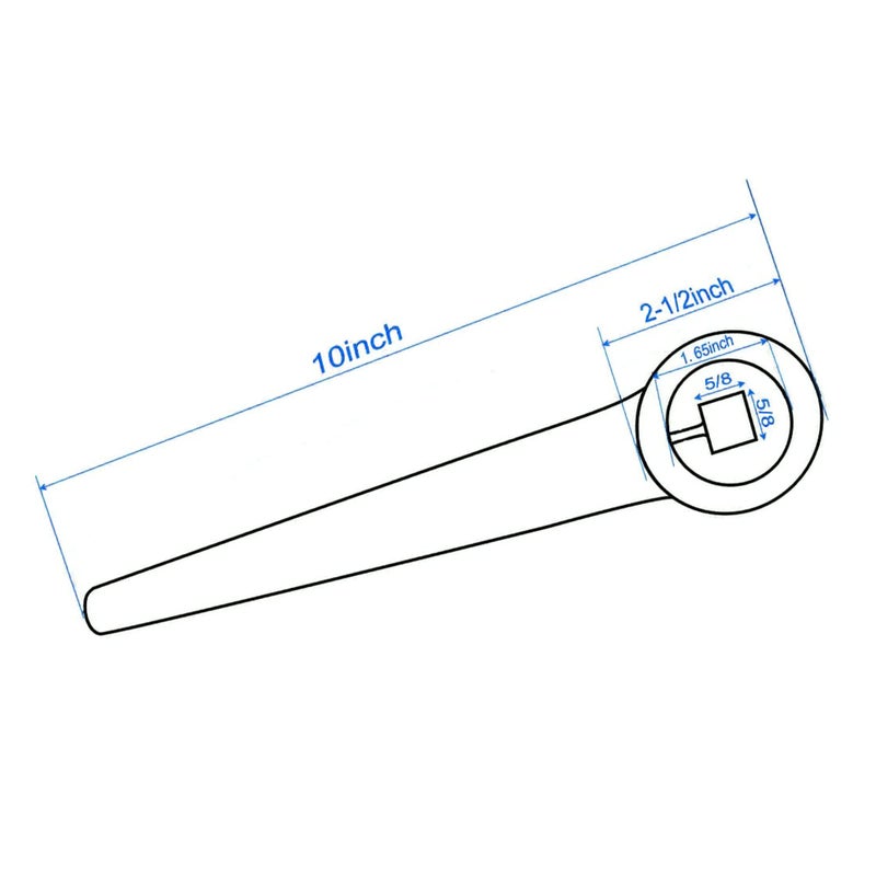 Yoogu 10 inch Recliner Handle Lever Replacement Kits 5/8 inch Square Mount with 5-3/10 inch Drive Tubes Include Screw (Glossy) - Image 3